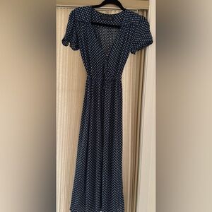 Christy Dawn recycled fabric dress in Shibori Block w/defects